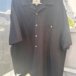 Men's Tommy Bahama button down Black Shirt